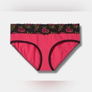 New With Tag Torrid Cotton Mid Rise Hipster Lace Panty Size 2